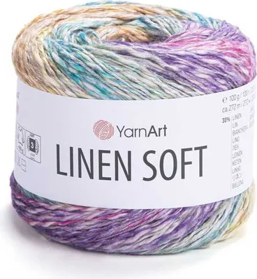 Produktbild von YarnArt Linen Soft Sommerwolle 100g - Leicht & Atmungsaktiv, Ideal für Sommerprojekte