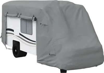 Zdjęcie produktu dla vidaXL Pokrowiec ochronny na samochód kempingowy szary 610x235x275 cm włóknina