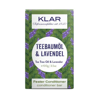 Image de Klar Seifen fester Conditioner Teebaumöl & Lavendel 100g (gegen Schuppen)