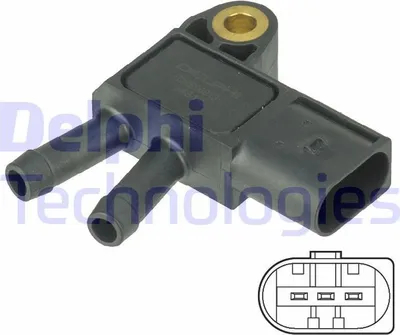 Produktbild von DELPHI DPS00013 Abgasdruck Differenzdrucksensor passend für MERCEDES-BENZ C-Klasse T-modell (S205) C-Klasse Limousine (W205) B-Klasse (W246, W242)