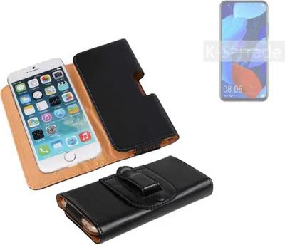 Produktbild von K-S-Trade Schützhülle Handyhülle kompatibel mit Huawei nova 5T Holster Gürtel Tasche Schutzhülle Handy-Tasche Smartphone Case Seitentasche