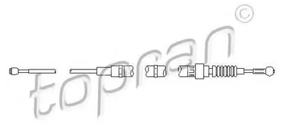Produktbild von TOPRAN Handbremsseil Seilzug Feststellbremse für VW Golf IV Schrägheck (1J1) Hinten Links Hinten Rechts 112 147