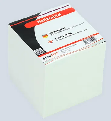 Produktbild von Büroring Notizklotz ca. 900 Blatt Recycling Papier, 85x85xmm, geleimt