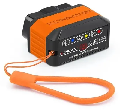 Obrázok produktu pre Auto diagnostika OBD2 KONNWEI KW906, Bluetooth 5.0, tlačidlo ON-OFF, kompatibilné s Android a iOS, ELM 327 OBDII, oranžová