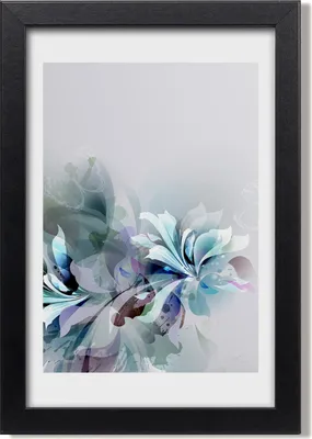Produktbild von Bild 20x30 MDF-Rahmen, Wandkunst Abstrakte Blumen