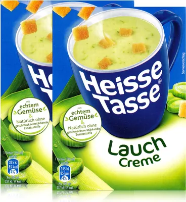Produktbild von Heisse Tasse Lauch Creme mit Croûtons 3 Beutel á 17,6g (2er Pack)