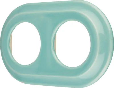 Image de Cadre rétro en porcelaine double I PR1 turquoise