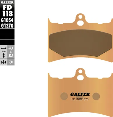 Produktbild von Bremsbeläge Set Galfer 2x FD118G1370 Sinter-Metall STREET vorne für Gilera Nordwest 600 ccm Bj. 1991 - 1993