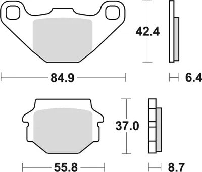Zdjęcie produktu dla Klocki Hamulcowe Moto (Organic) Aprilia 125 Pegaso /Brembo/ (90-91)
