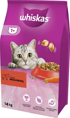 Produktbild von ‎Whiskas 5900951014345, Adult, jede Rasse, Rind, 14 kg