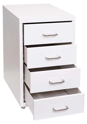 Produktbild von Rollcontainer Housten 48x28x41cm 4 Schubladen Weiß