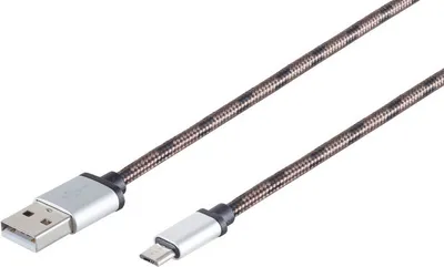 Produktbild von USB-Ladekabel A Stecker auf USB Micro B braun 2m