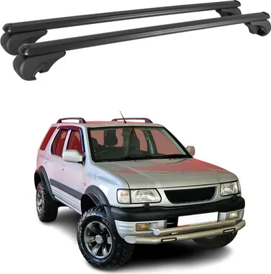 Produktbild von Dachträger für Opel Frontera 1998-2004 Gepäckträger Grundträger Alu Schwarz 2x