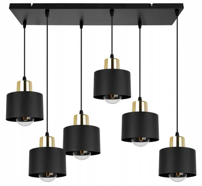 Produktbild von Moderne Deckenhängelampe Schwarze Led-Lampe