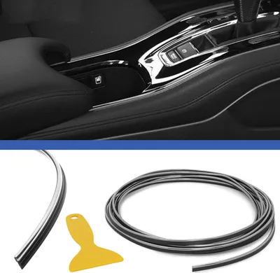 Produktbild von 5m Auto Innen Raum Dekoration Design Strip Line Zier Leiste Streifen Metallic Silber