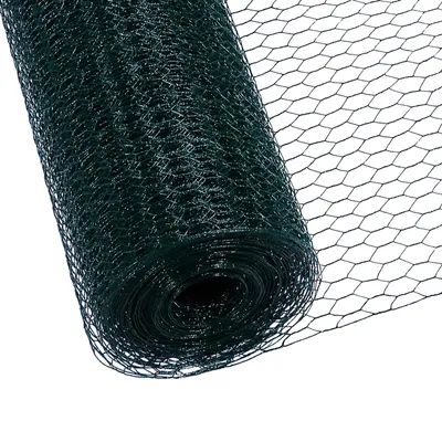 Produktbild von CCLIFE Maschendrahtzaun Hühnerzaun Geflügelnetz , Maschenweite 45 mm , Höhe 100 cm , Länge 15/25/50 m , PVC-Beschichtet Grün