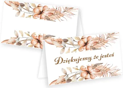 Immagine prodotto di Segnaposto Grazie di essere BOHO 5x8 cm 10 pz.