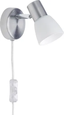 Produktbild von BRILLIANT  Wandspot Luca | zeitlose Wandleuchte | chrom weiß | mit Zuleitung | Kopf verstellbar  | 1x E14 max. 40 W