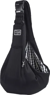 Produktbild von Tragetuch Hund, Reversibel Kleine Hundetrage, Einstellbar Pet Tragetuch, Freisprecheinrichtung Cross-Body CarrierSchwarz