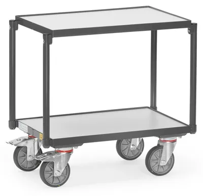 Produktbild von Fetra ESD-Eurokasten-Roller für 605 x 405 mm Eurokästen, 250 kg, 2 Holzböden