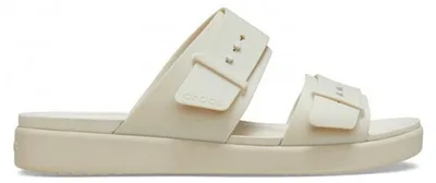 Obrázek produktu pro Dámské sandály Crocs Brooklyn Buckle Low – elegantní pohodlí s technologií LiteRide™ v béžové barvě, velikost 36–37 EU