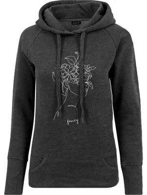 Produktbild von Mister Tee - "One Line Fruit" Kapuzenpullover für Damen TN3309 (L) (Holzkohle)