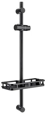 Obrázek produktu pro Sprchová tyč, odolná proti korozi, nastavitelné otočné držáky, černá barva, délka 70 cm