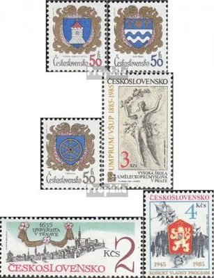 Produktbild von Briefmarken Tschechoslowakei 1985 Mi 2797-2799,2800,2801,2807 (kompl.Ausg.) postfrisch Wappen
