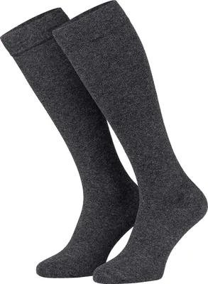 Produktbild von Tobeni 1 Paar Damen Herren Kompressionsstrümpfe Kniestrümpfe Stützstrümpfe Baumwolle Uni, Farbe:Anthrazit, Grösse:39-42