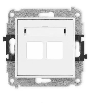 Imagen del producto de Karlik ICON, caja doble multimedia, color blanco mate, modelo 25IGM-2P