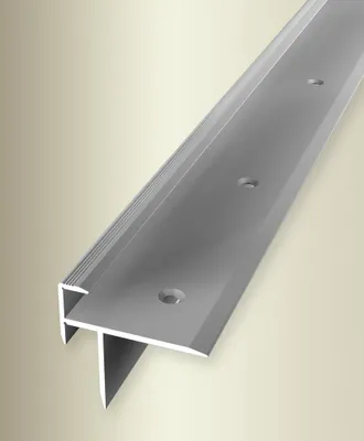 Zdjęcie produktu dla PROVISTON | Profil schodowy | szerokość:38 mm | długość:1000 mm | wysokość:35,4 mm | profil kątowy | profil metalowy | anodowane aluminium | srebrny | wiercony | 1 szt