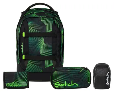 Produktbild von Satch, Schulrucksack-Set PACK Seismic Green 4-teilig, ab 5. Klasse