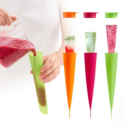 Produktbild von 3er SET EISFORMEN Silikon Eisförmchen Eismaker Wassereis LEKUE