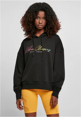 Produktbild von Urban Classics Oversized Rainbow Kapuzenpullover Schwarz L Frau Schwarz L