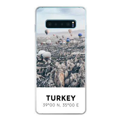 Produktbild von MuchoWow® Handyhülle Schutzhülle Hülle für Samsung Galaxy S10 Plus Türkei - Felsen - Luftballons Silikon Softcase Handy Hülle - Schutzhülle