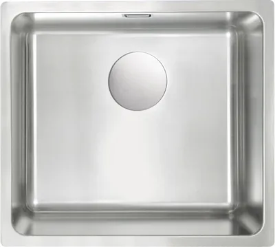 Produktbild von Stahlspülbecken, 1-Becken - stahl gebürstet -  490 x 440 x 200 mm