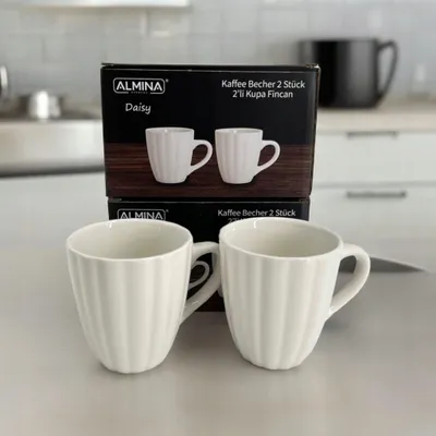 Produktbild von Zellerfeld Daisy Tassen Set 2 Stück Weiß 400ml