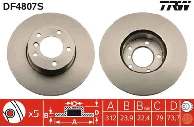 Zdjęcie produktu dla Tarcza Hamulcowa Bmw Przód 1/2/3/4/X1 2,0-3,0 05-