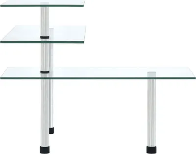 Produktbild von "SALE 2026"Raumteilerregale - Transparent Küchen-Eckregal 3 Ebenen Hartglas Stabli Möbel6519392