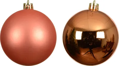 Produktbild von Weihnachtskugeln Kunststoff 8cm 6 Stück Warmorange
