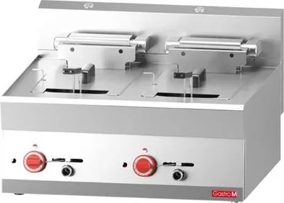 Image de Friteuse professionnelle d'une capacité de 2 x 10 litres - boîtier en acier inoxydable, 15 kW, 400 V