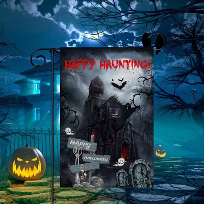 Produktbild von Partyszene-Atmosphäre-Dekorationsflagge - Halloween-Flagge, kreative Oster-Blutwort-Dekorationsflagge