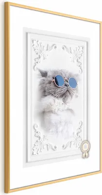Produktbild von Posterpapier Poster - Cat in Glasses 21x30 cm Tiere g-C-0109-ao-a