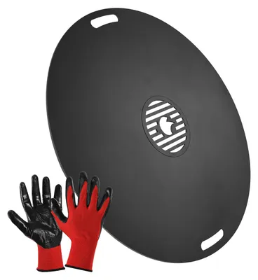 Produktbild von Ikodm Feuerplatte 80cm massive 5mm Grillplatte für die Feuertonne oder Feuerschale für Gartenpartys