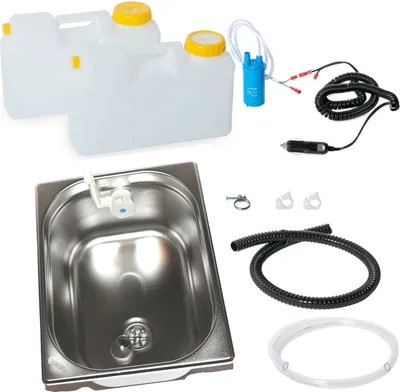 Image de 12V Camping Mini-cuisine stand dekit évier 325x265x200mm Camping-car
