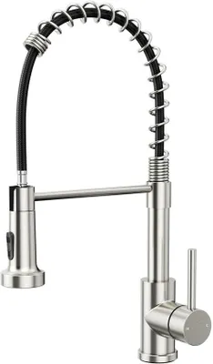 Immagine prodotto di Miscelatore da cucina estraibile Unyqoos® – 2 getti, girevole a 360°, acciaio inossidabile, estensibile fino a 45 cm, cartuccia in Vetroceramica