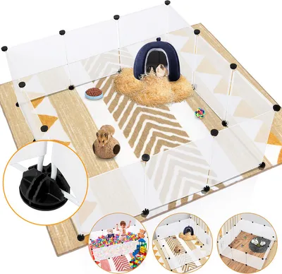 Produktbild von Jopassy Freigehege Modularer Zaunbau Kleintierzaun DIY-Zaun Leicht zu montieren 12 Stück 35x45 cm