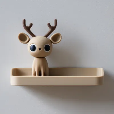 Hirsch-Wandregal mit Geweihfigur – Decords Wandregal, Produktansicht 1