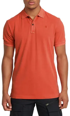 Productafbeelding van G-STAR heren Dunda Overdyed slim fit polo, rood (lichtrood, modelnummer D11595-D756-B5)
