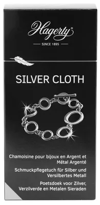 Produktbild von Hagerty Uhrmacherbedarf Silver Cloth Hagerty Silver Cloth Schmuckpflegetuch für Silber- und versilberten Schmuck, 36 x 30 cm, 100 % Baumwolle